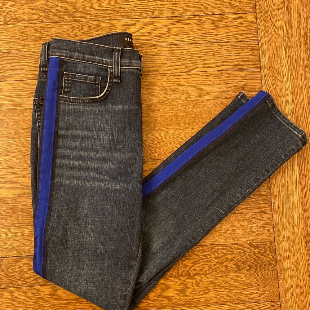 Veronica Beard “Kate” Tuxedo Stripe Jeans